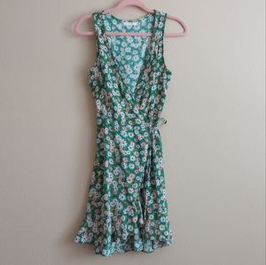 Lush Floral Wrap Dress